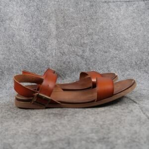Rock & Candy Shoes Womens 10 Sandals Flats Casual Brown Buckle Ankle Strap